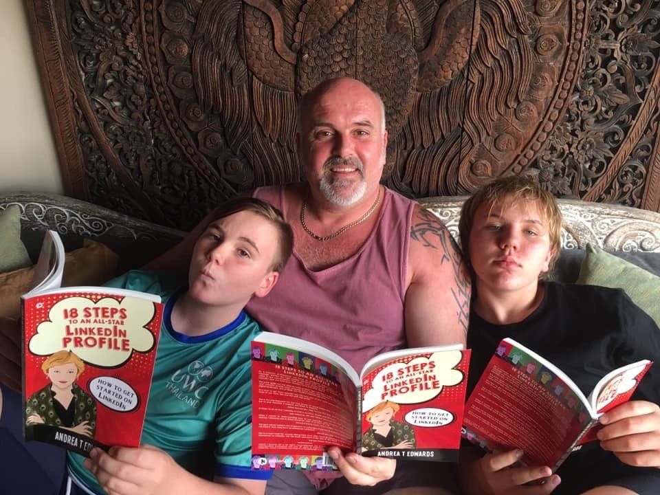 Steve and boys with 18 Steps