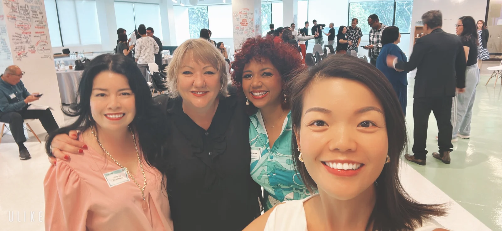 Andrea with three fellow attendees at the APSS Professional Development weekend