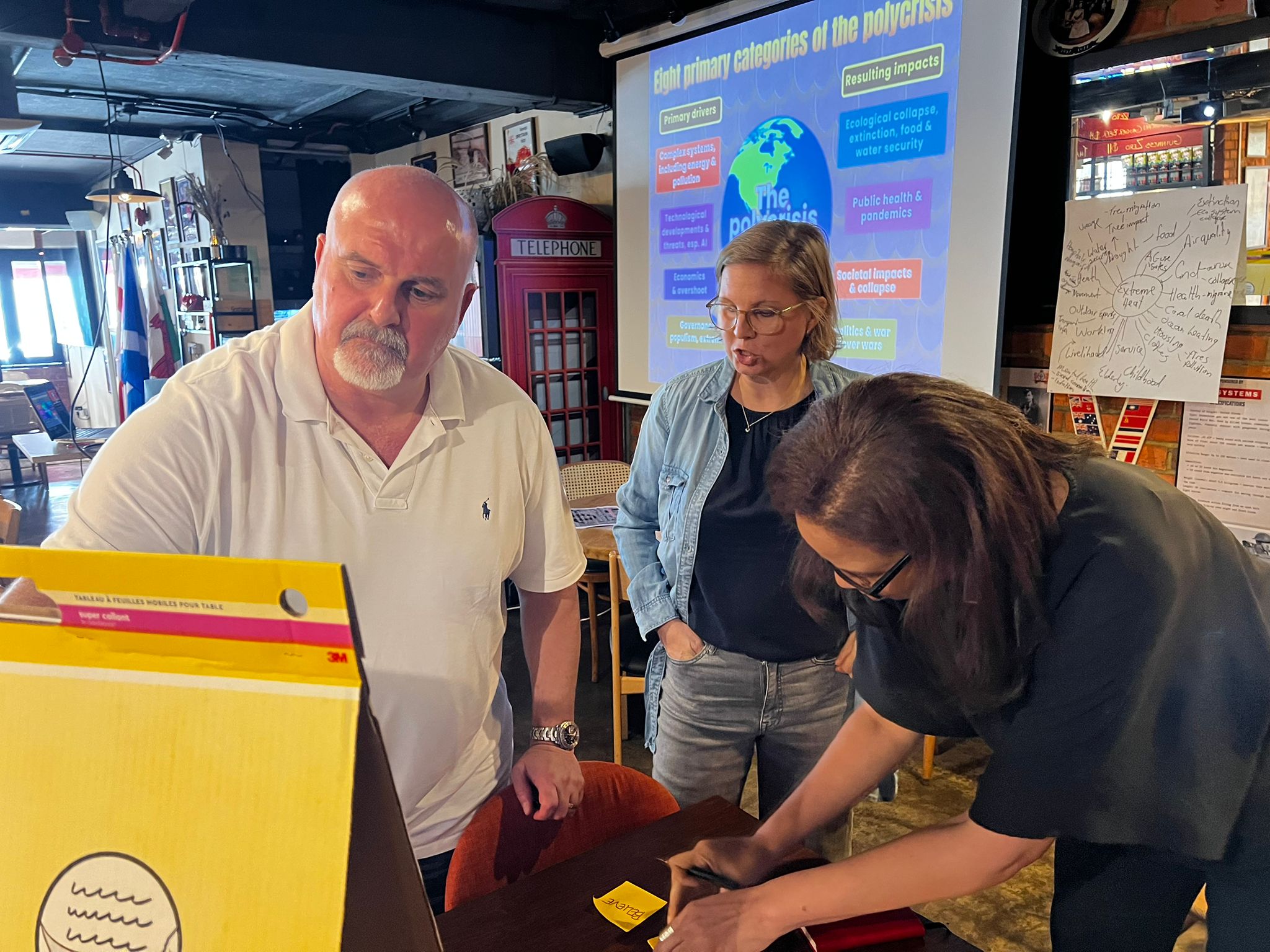 Participants working with the polycrisis framework