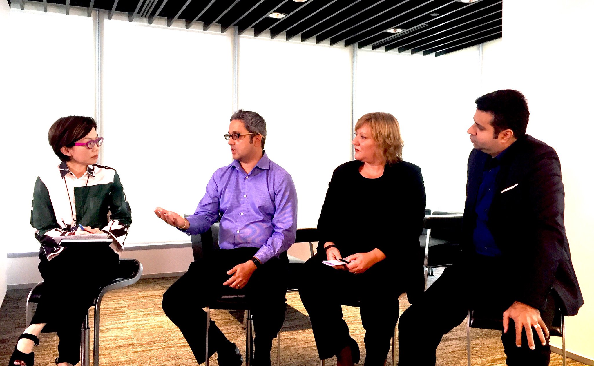 Andrea Edwards taking part in a panel discussion